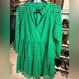 J. Crew Kelly Green Eyelet Dress